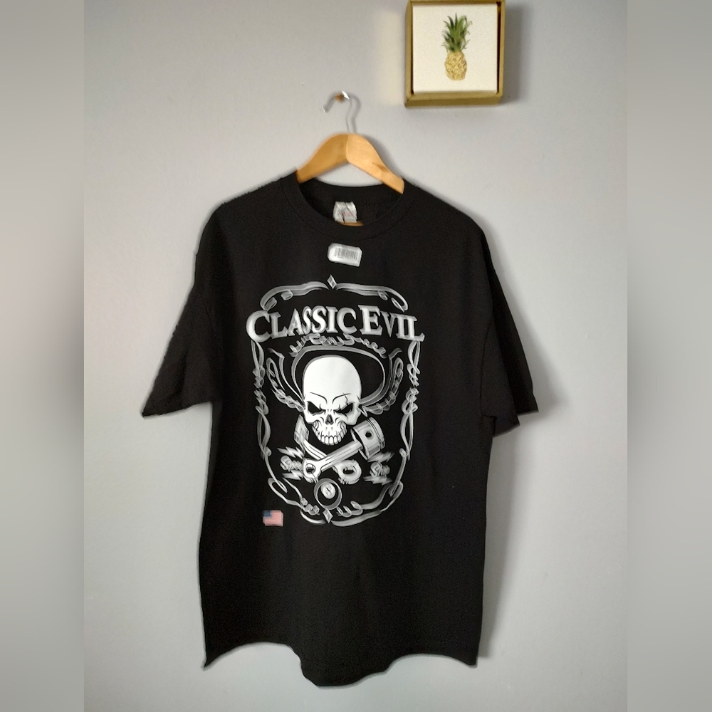 T Shirt Mens Alstyle Unisex graphic new size XL Black Skull New